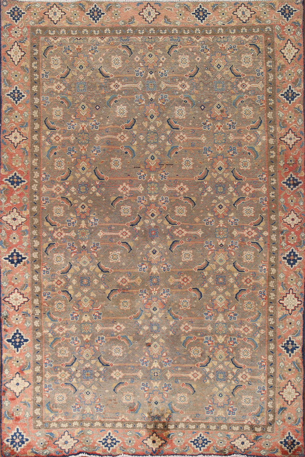 Vintage Wool Mahal Persian Area Rug 5x8