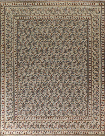 All-Over Paisley Kashan Persian Area Rug 10x13