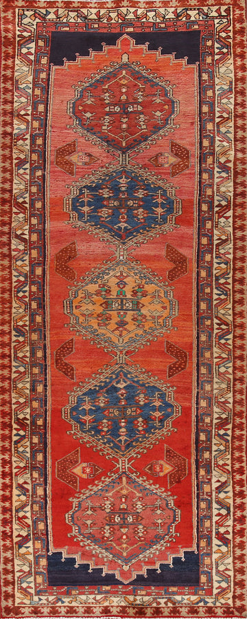 Vintage Wool Ardebil Persian Runner Rug 4x11