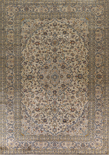 Vintage Floral Kashan Persian Area Rug 10x13
