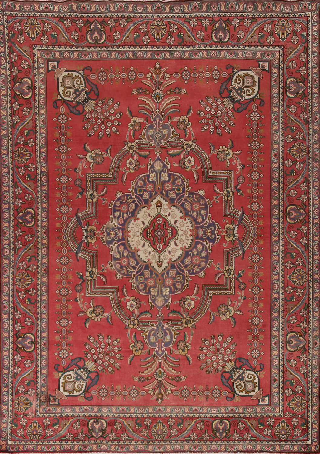 Geometric Tabriz Persian Area Rug 8x11