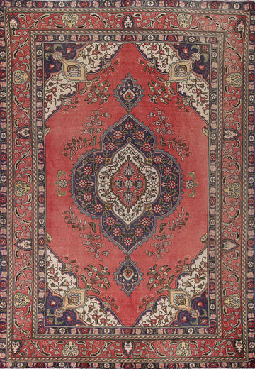 Handmade Pink Tabriz Persian Area Rug 8x11