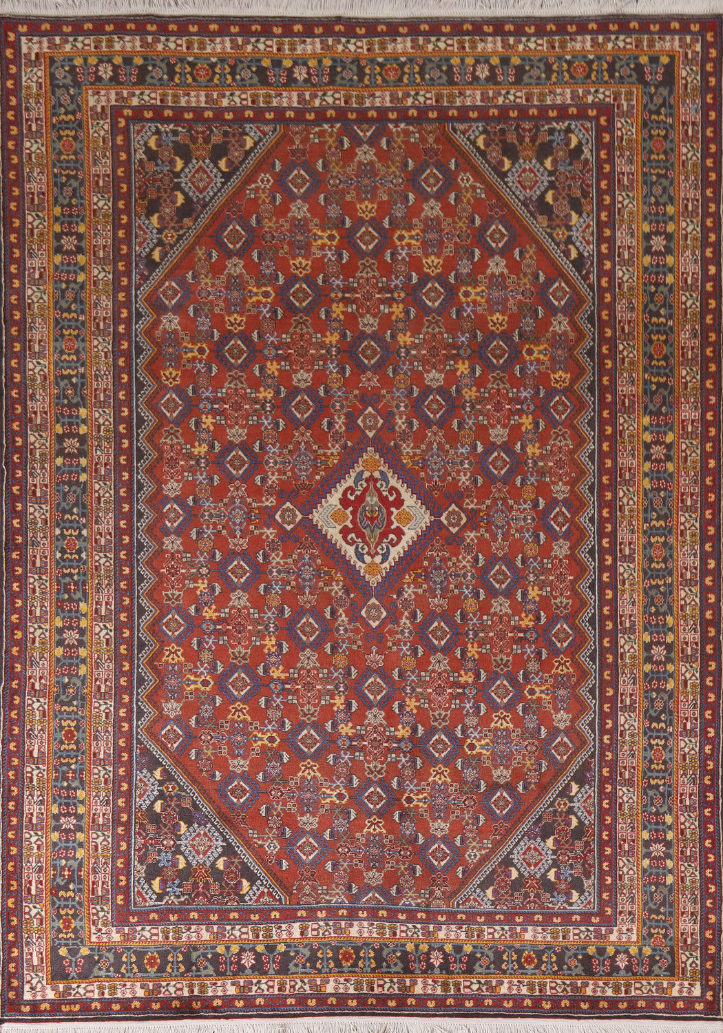 Vegetable Dye Kashkoli Persian Area Rug 7x10