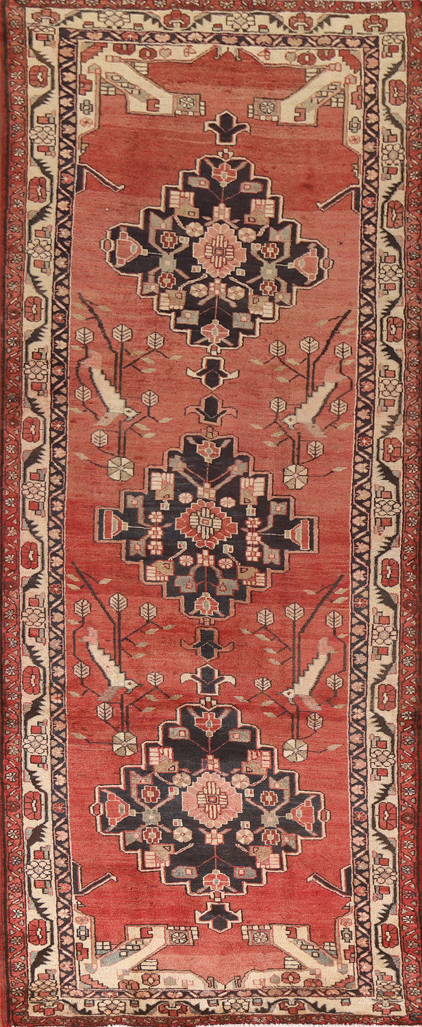 Vintage Wool Ardebil Persian Runner Rug 4x11