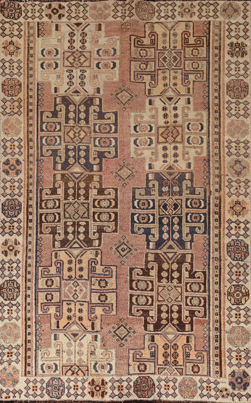 Antique Geometric Lori Persian Rug 4x7