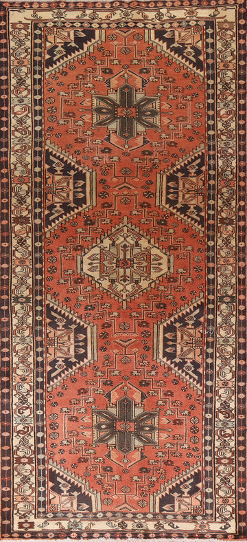 Vintage Wool Ardebil Persian Runner Rug 4x11