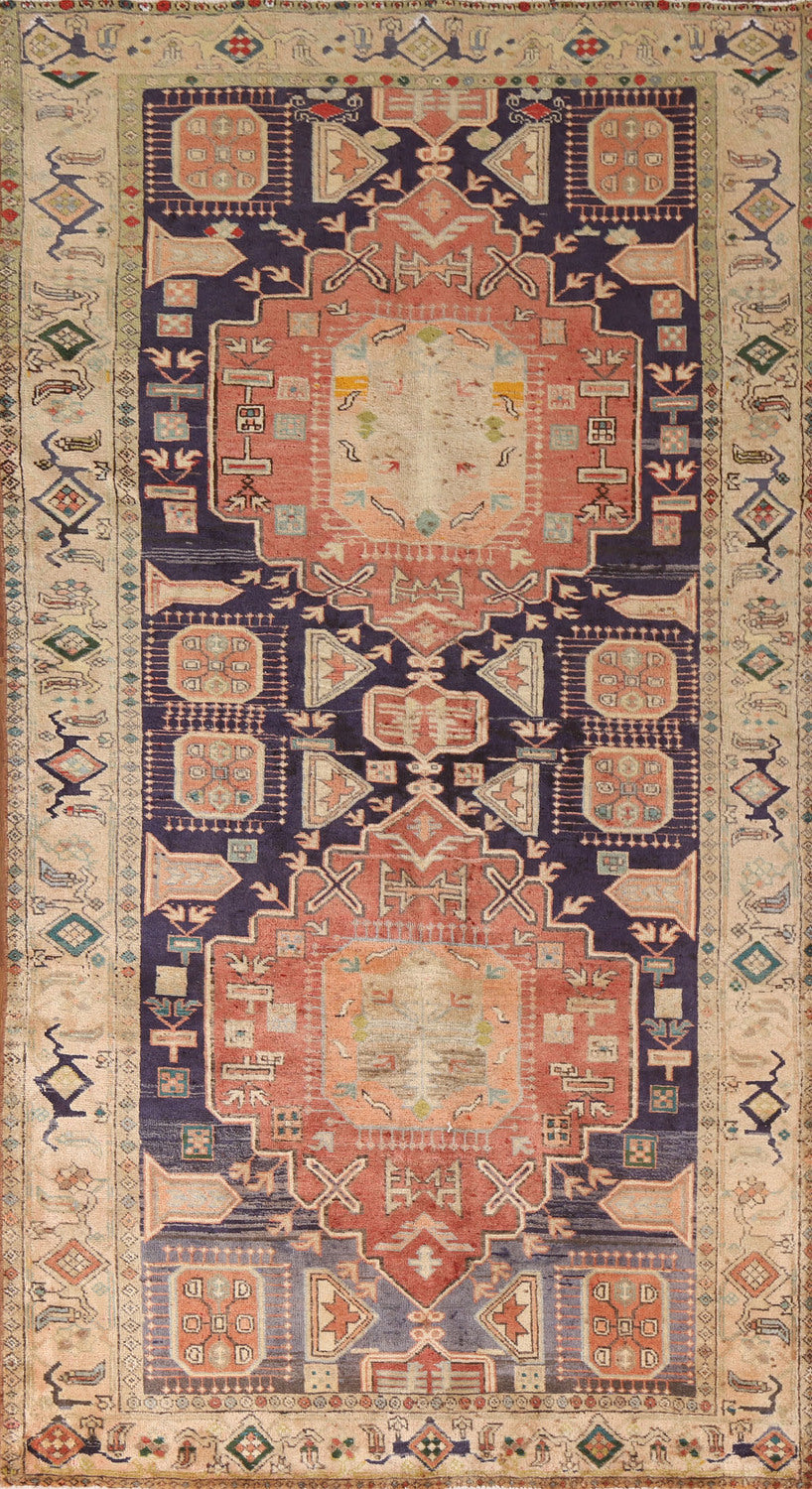 Navy Blue Ardebil Persian Area Rug 5x9