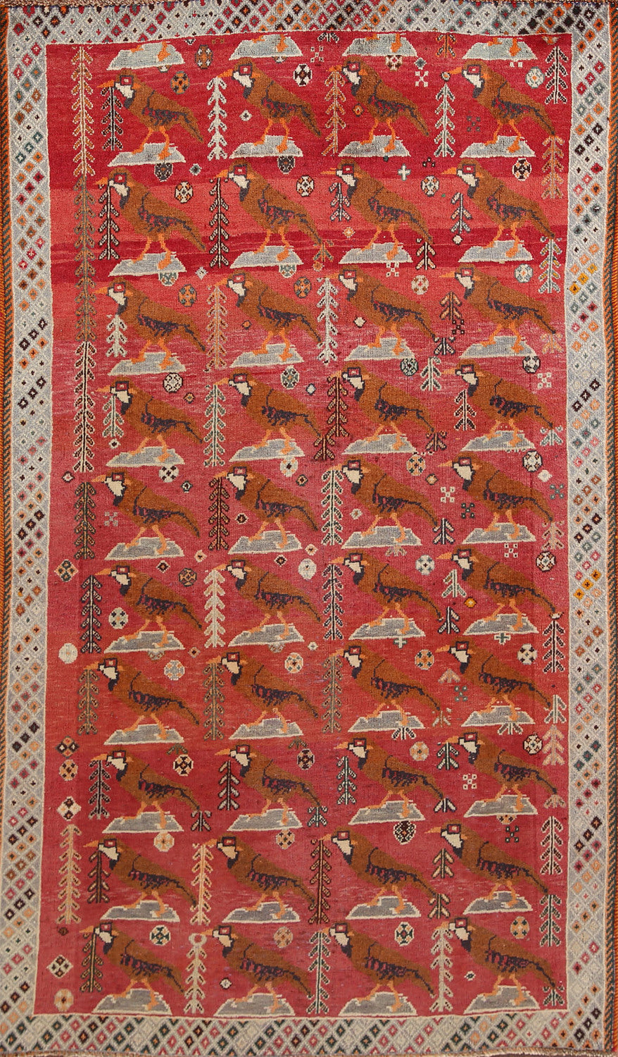 Animal Pictorial Kashkoli Persian Rug 4x7
