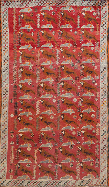 Animal Pictorial Kashkoli Persian Rug 4x7