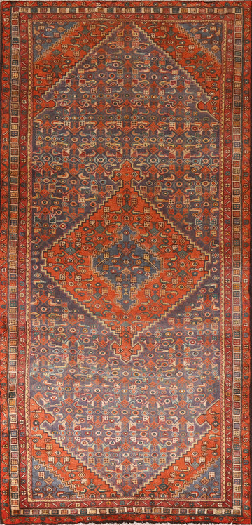 Navy Blue Tabriz Persian Living Room Rug 5x11