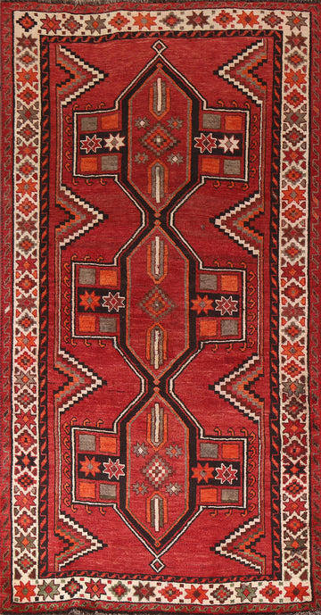 Geometric Red Lori Persian Area Rug 5x10
