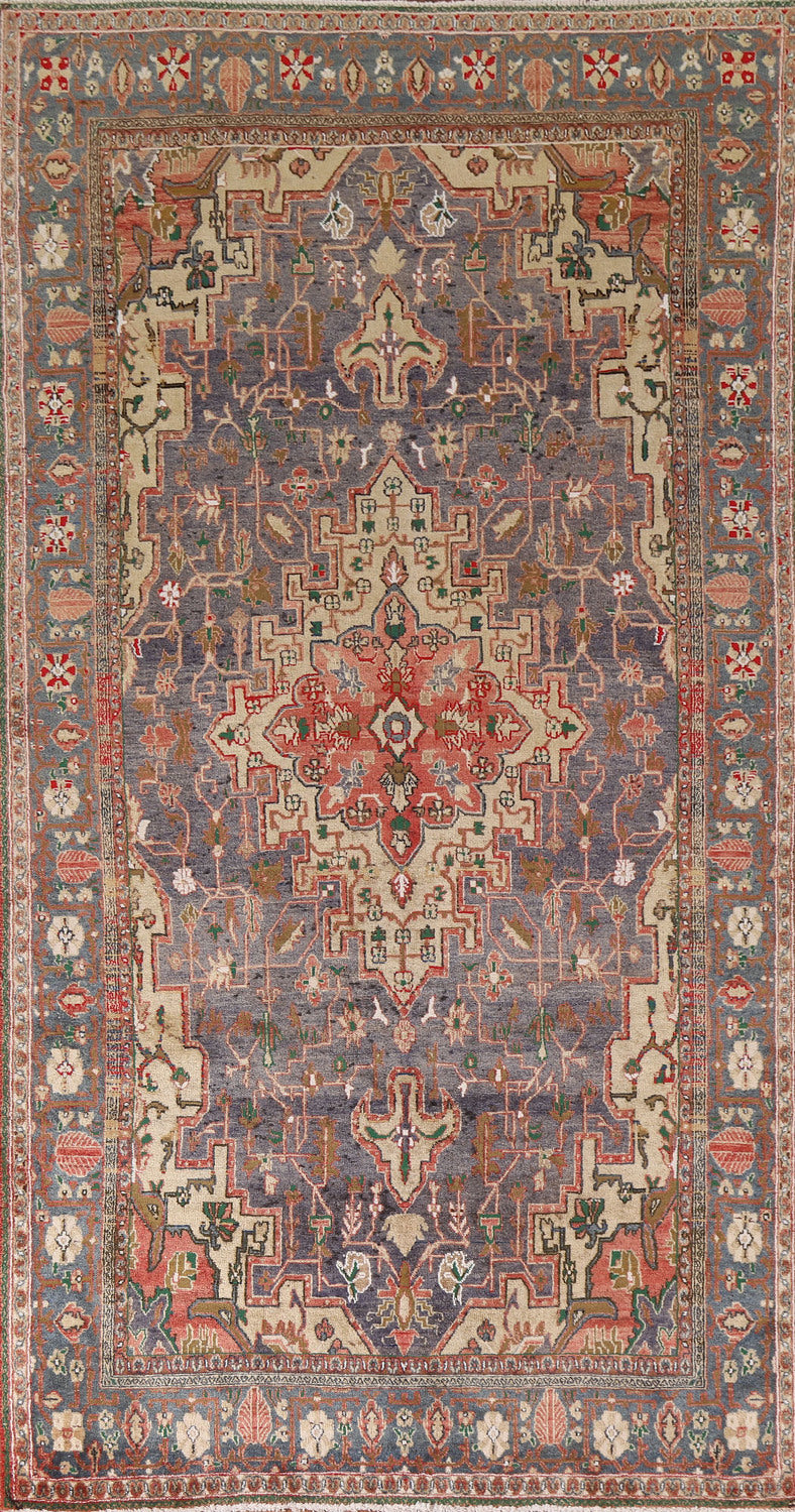 Vintage Blue Tabriz Persian Area Rug 5x10