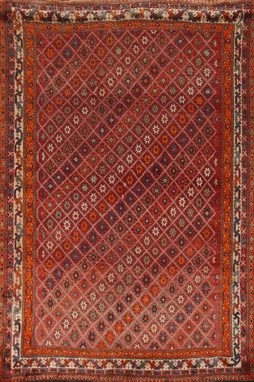 Geometric Wool Yalameh Persian Area Rug 5x8