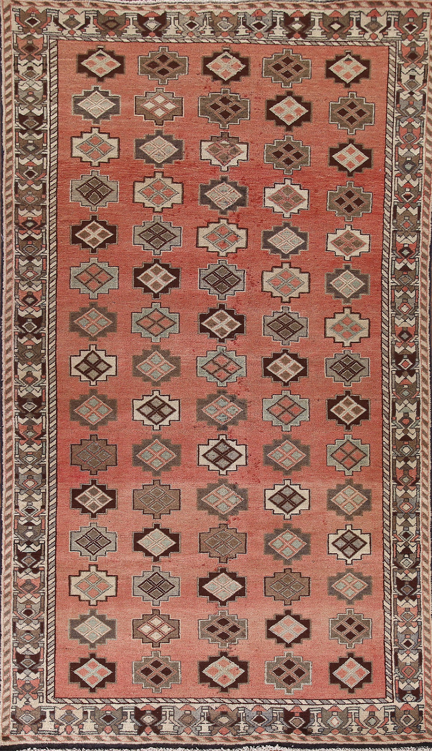 Pink Geometric Bakhtiari Persian Area Rug 5x9
