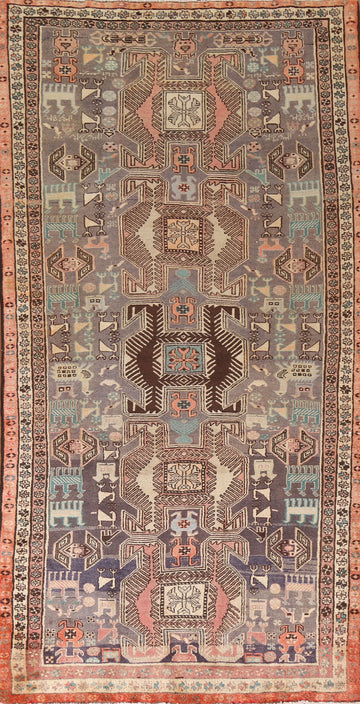 Geometric Ardebil Persian Runner Rug 4x10
