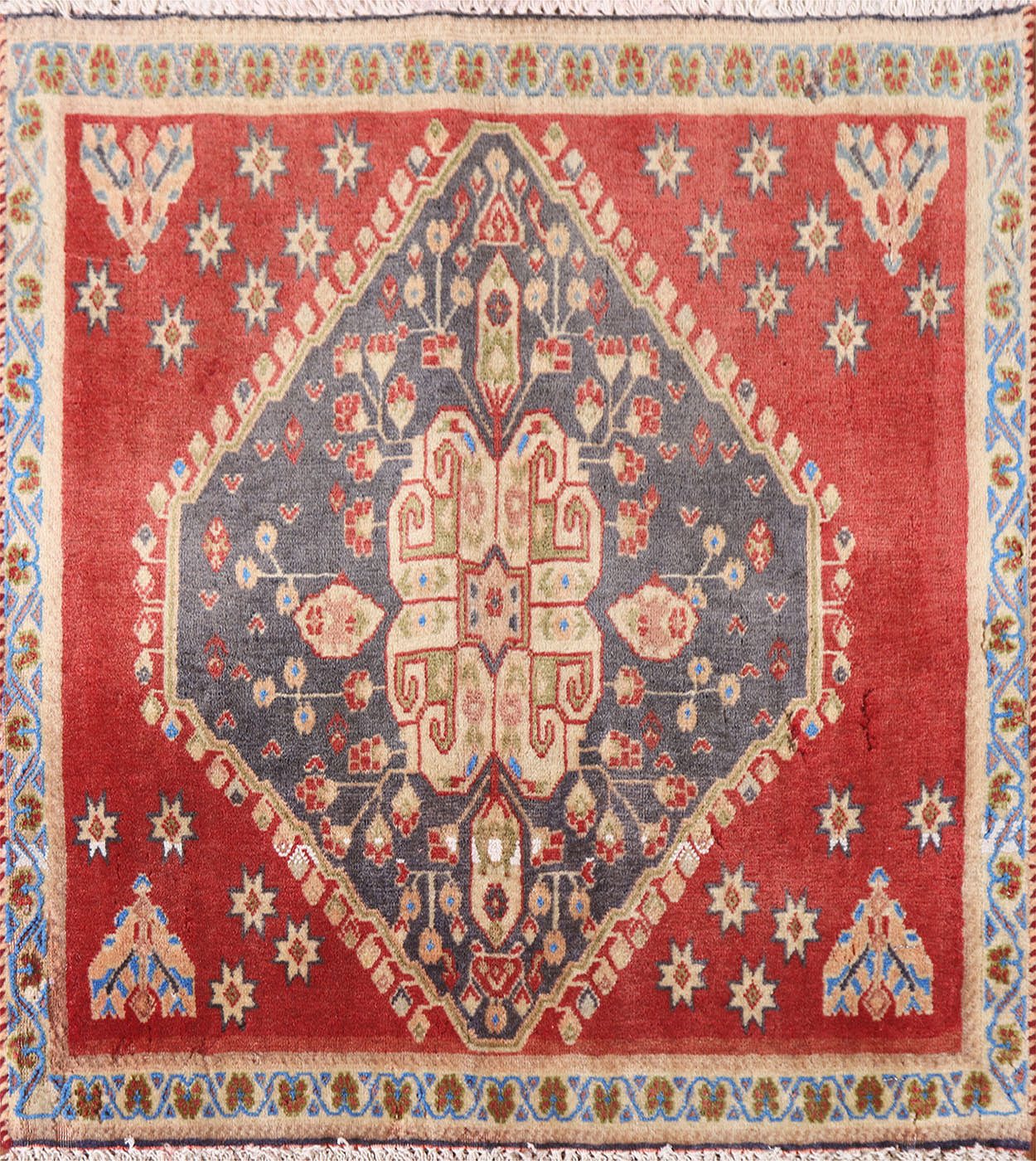 Vegetable Dye Abadeh Square Persian Rug 2x2