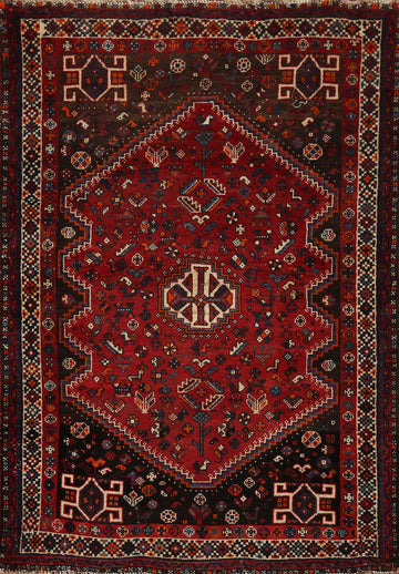 Tribal Geometric Shiraz Persian Rug 4x6
