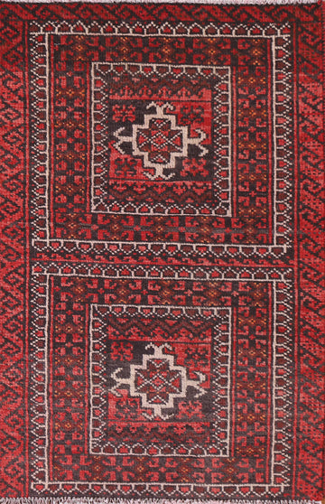 Geometric Balouch Persian Rug 3x4
