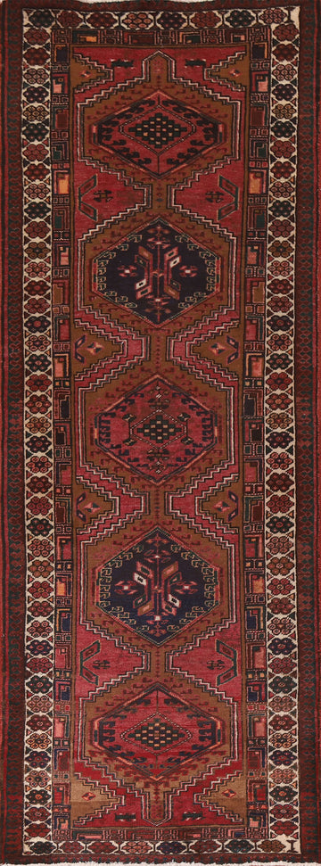 Handmade Wool Ardebil Persian Runner Rug 4x11
