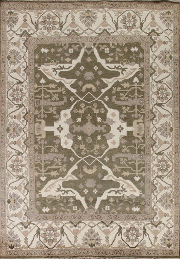 Handmade Green Oushak Oriental Area Rug 9x12