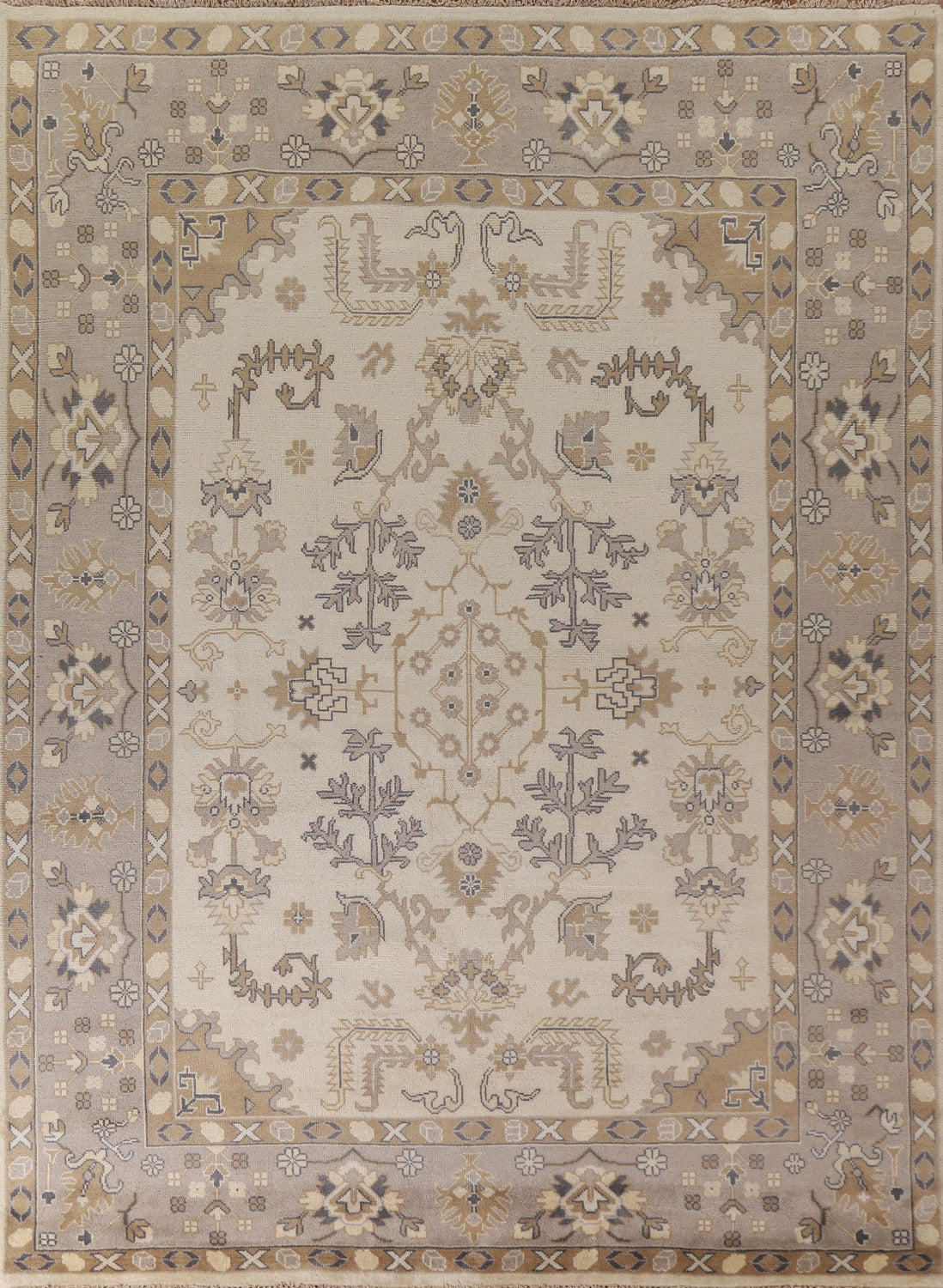Floral Wool Oushak Oriental Area Rug 9x12