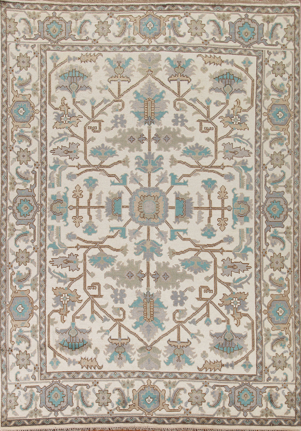 Handmade Wool Oushak Indian Area Rug 9x12