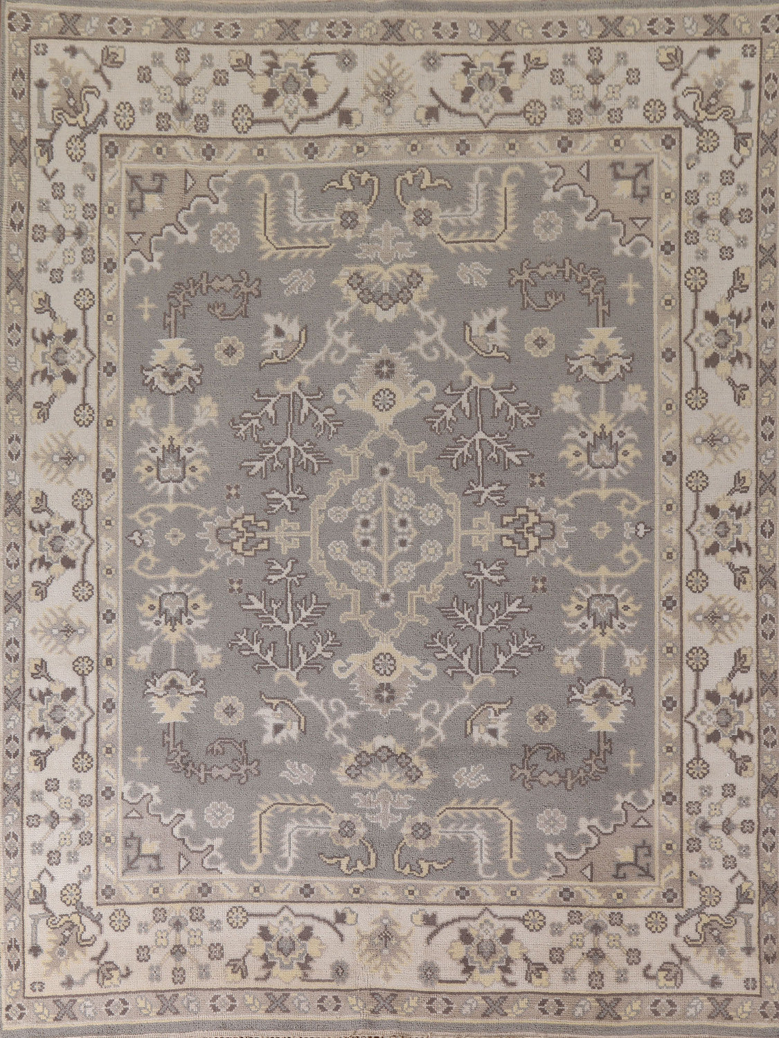 Gray Wool Oushak Oriental Area Rug 8x10