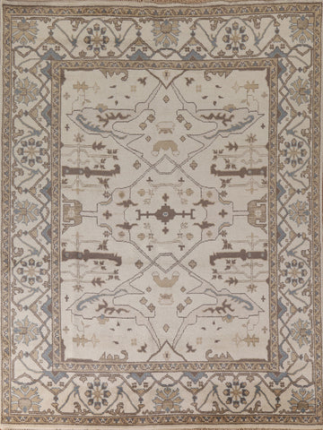 Ivory Wool Oushak Oriental Area Rug 8x10
