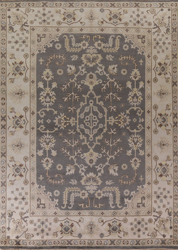 Dark Gray Oushak Oriental Area Rug 9x12