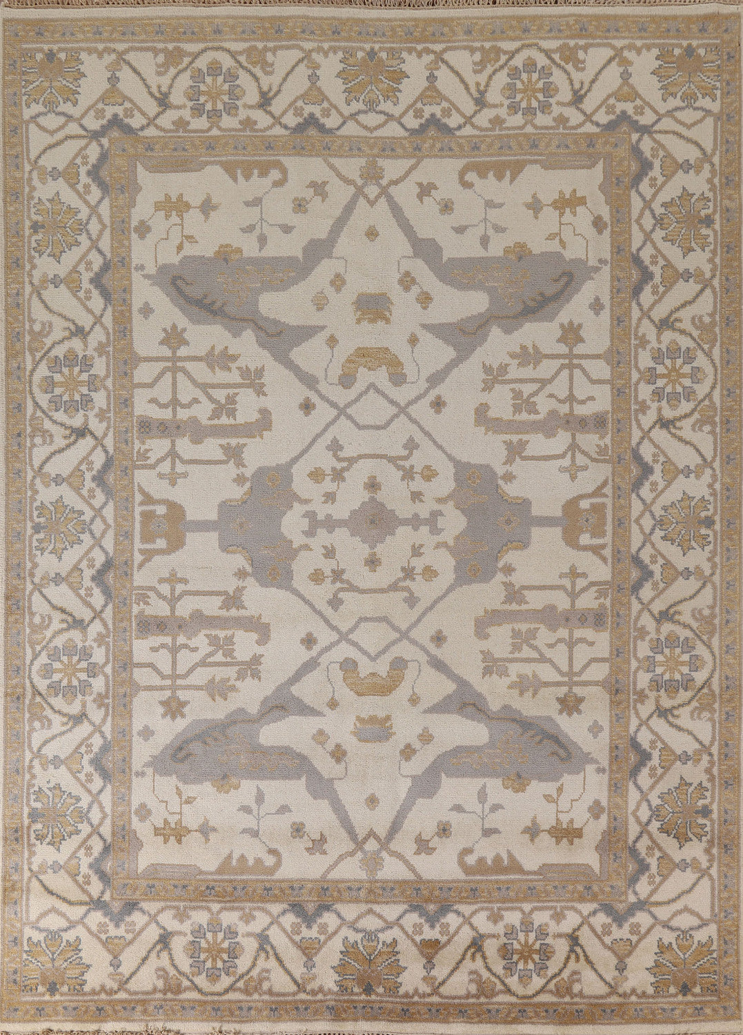 Ivory Wool Oushak Oriental Area Rug 8x10