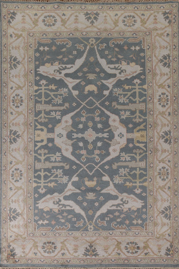 Handmade Wool Oushak Oriental Area Rug 6x9