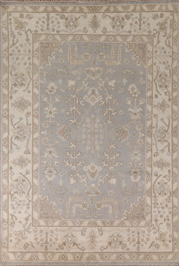 All-Over Oushak Indian Living Room Rug 6x9