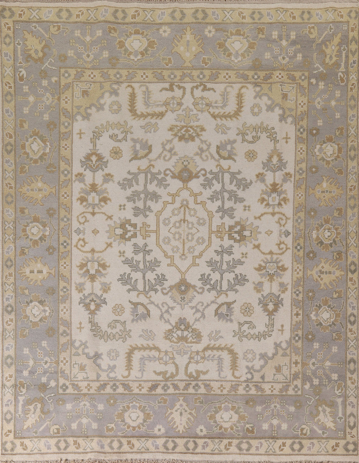 Ivory Wool Oushak Oriental Area Rug 8x10