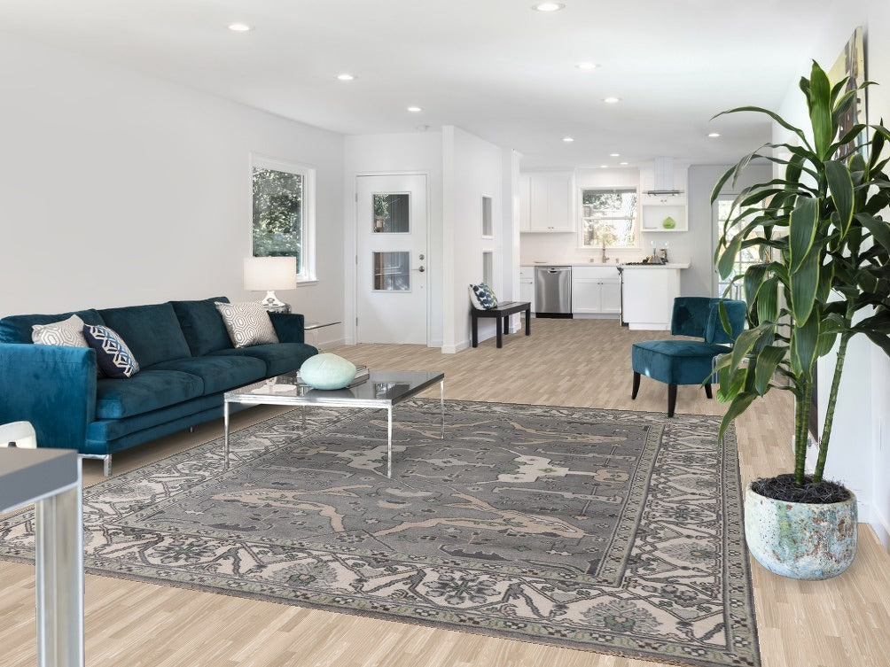 Gray Oushak Oriental Area Rug 8x10