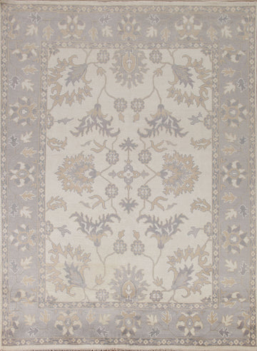 Floral Ivory Oushak Oriental Area Rug 8x10