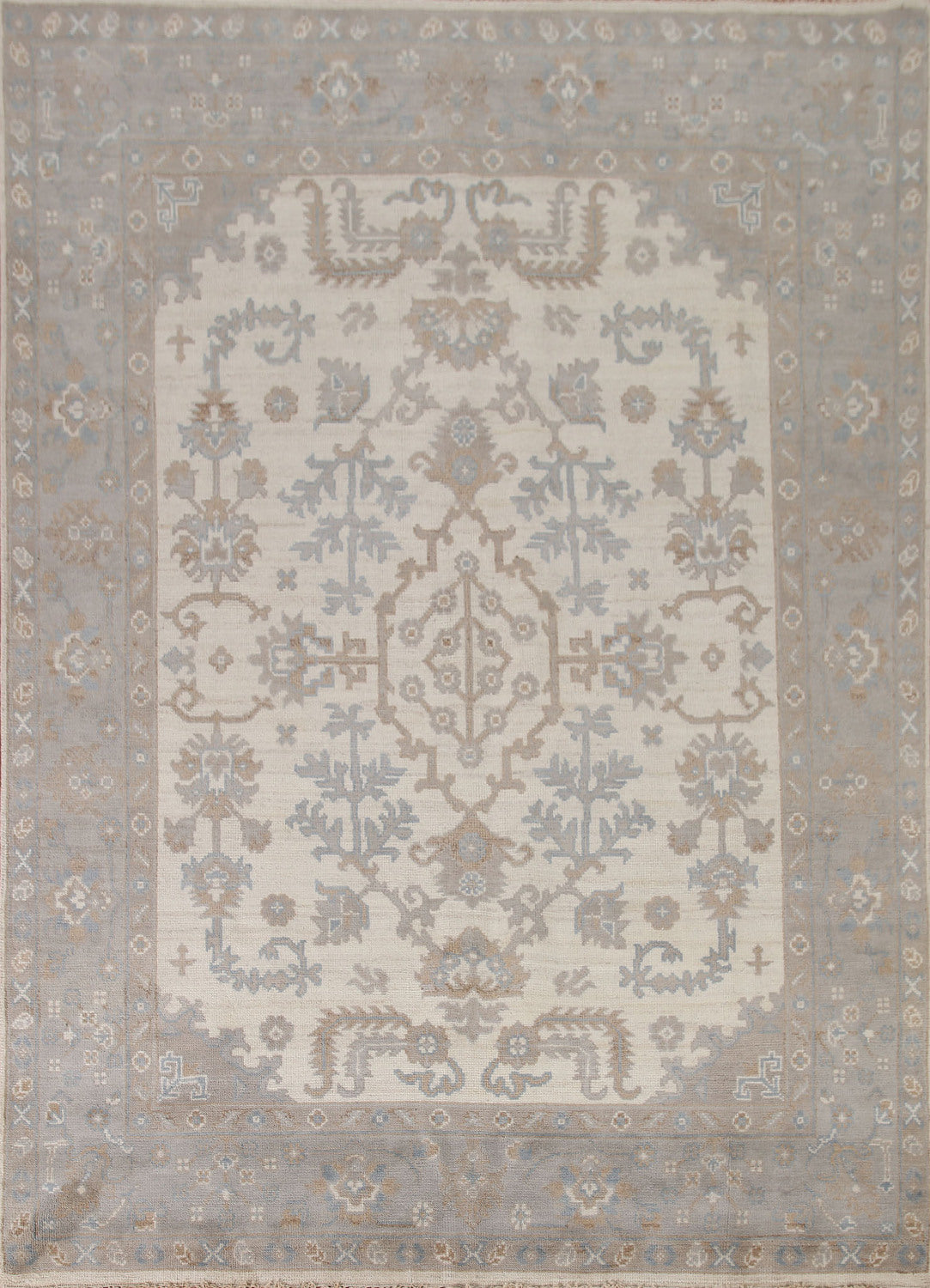 Ivory Wool Oushak Oriental Area Rug 8x10
