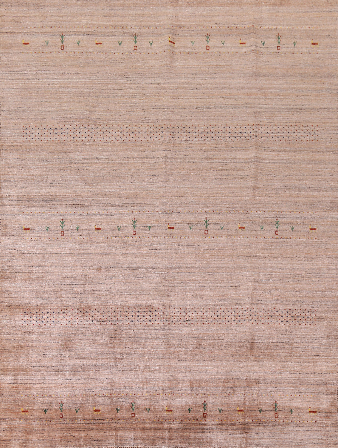 Striped Gabbeh Living Room Area Rug 8x10