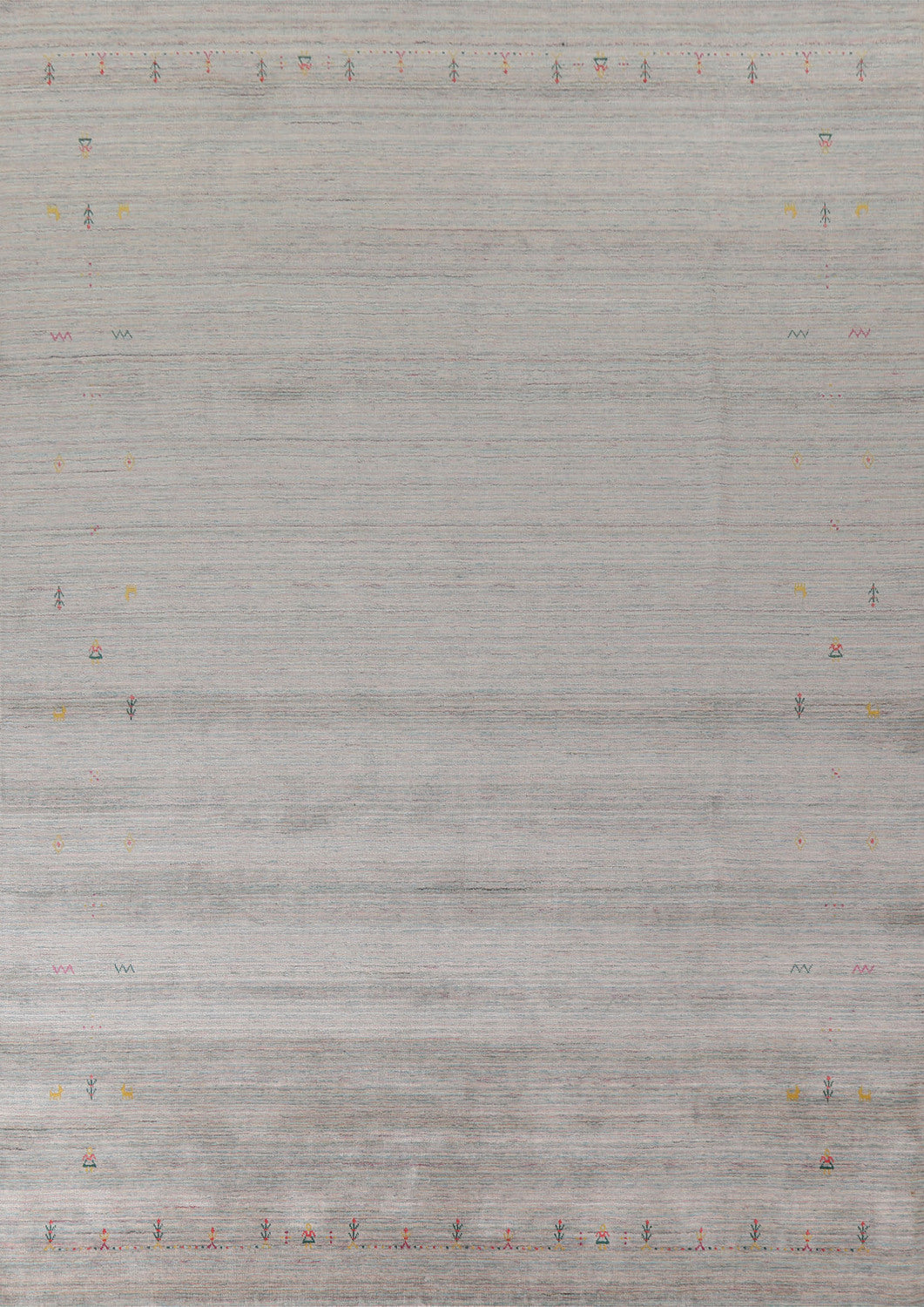 Striped Gabbeh Indian Area Rug 9x12