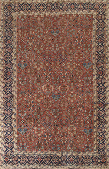 Antique Vegetable Dye Mahal Persian Area Rug 7x11