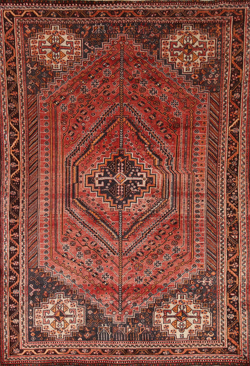 Antique Shiraz Persian Area Rug 5x8
