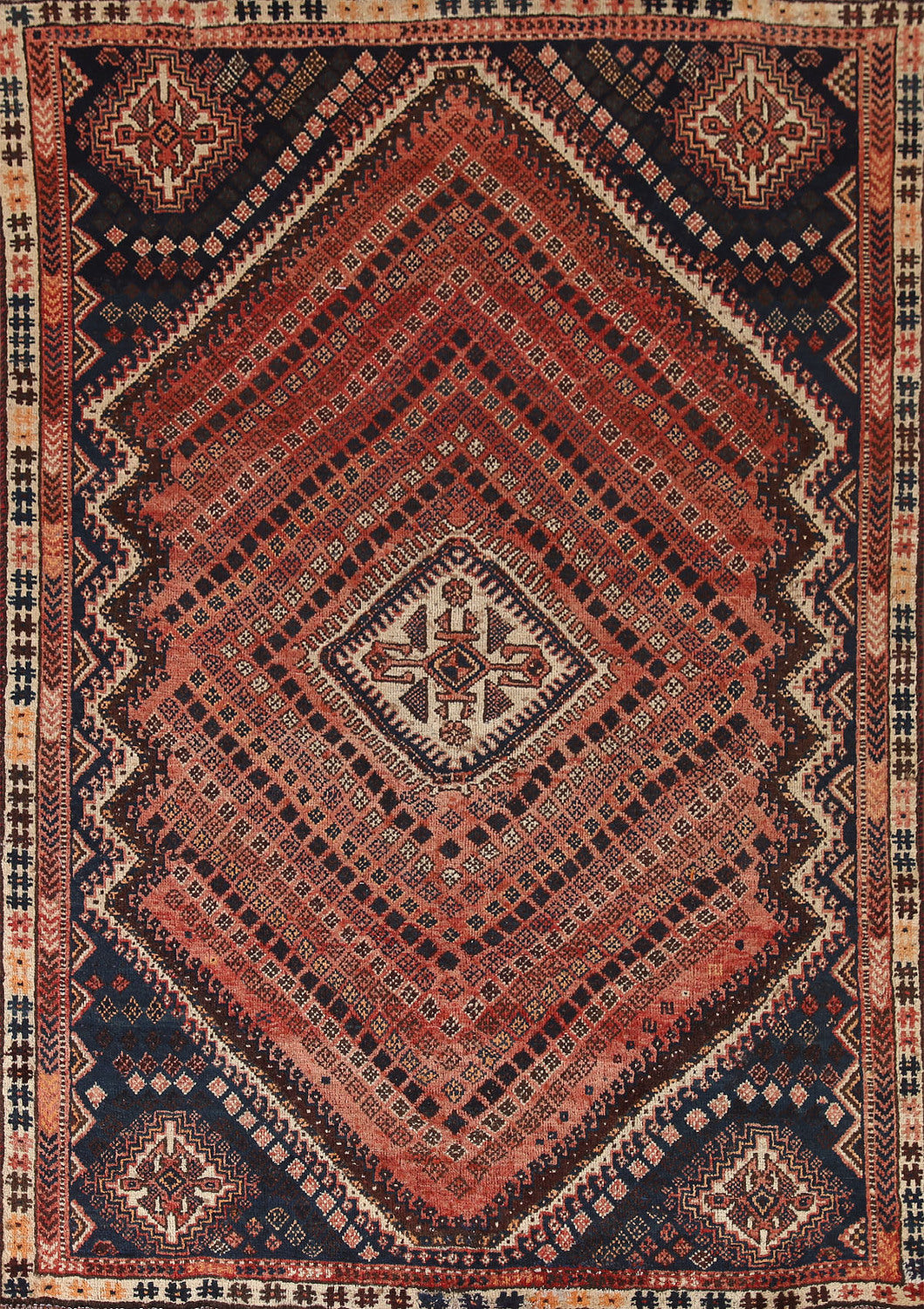 Geometric Shiraz Persian Rug 5x7