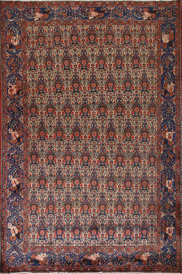 Vegetable Dye Abadeh Persian Area Rug 7x10