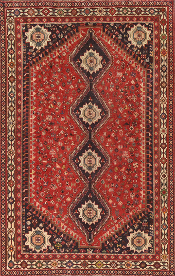 Handmade Wool Shiraz Persian Area Rug 7x10