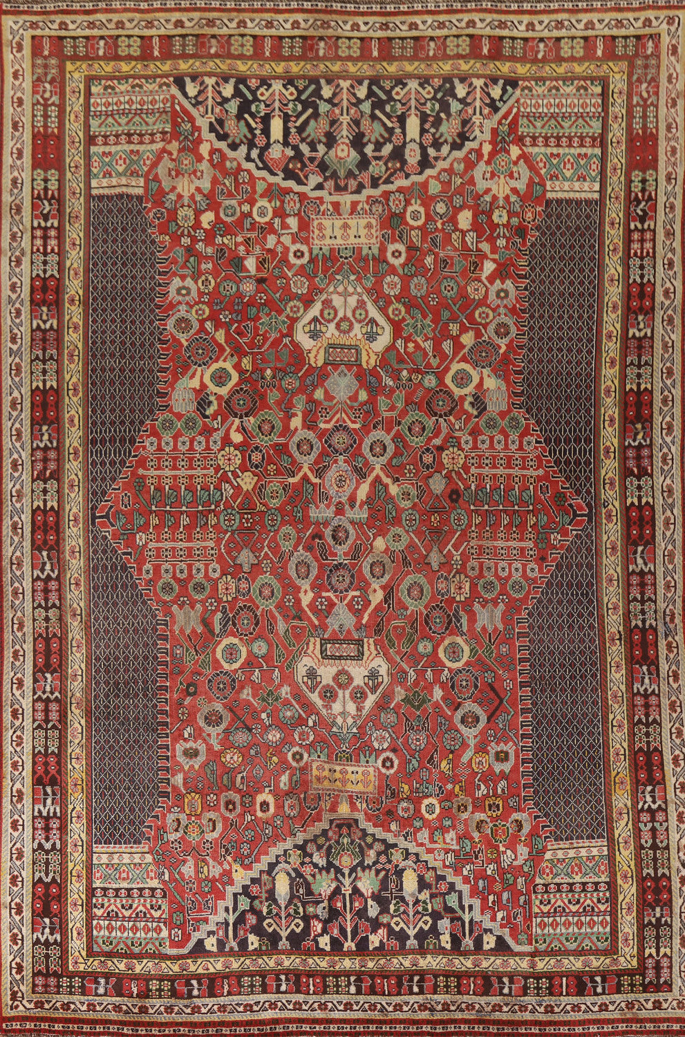 Vegetable Dye Shiraz Kashkoli Persian Area Rug 7x10