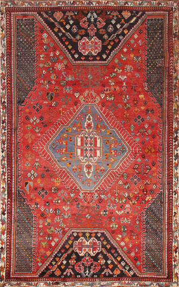 Vegetable Dye Shiraz Persian Area Rug 5x9