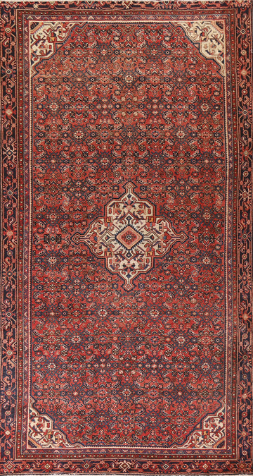 Geometric Hamedan Persian Living Room Rug 5x10
