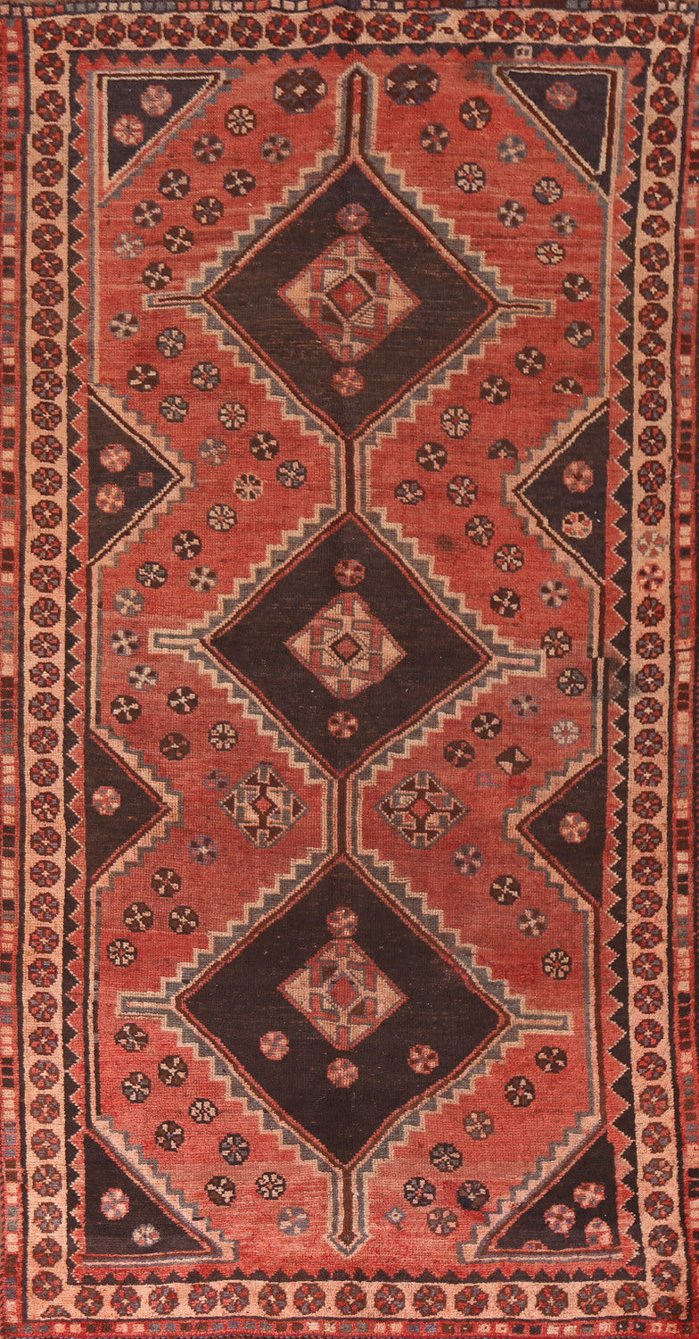 Antique Wool Lori Persian Runner Rug 4x9