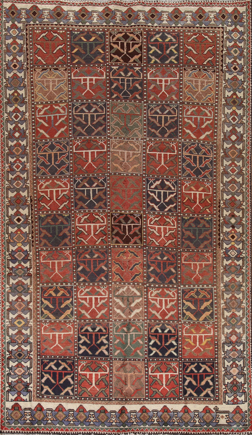 Geometric Bakhtiari Persian Area Rug 5x9