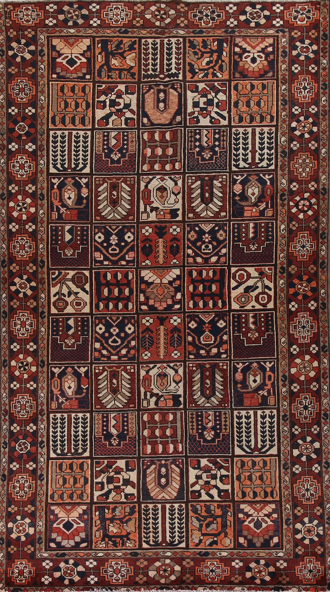 Garden Design Bakhtiari Persian Area Rug 5x10