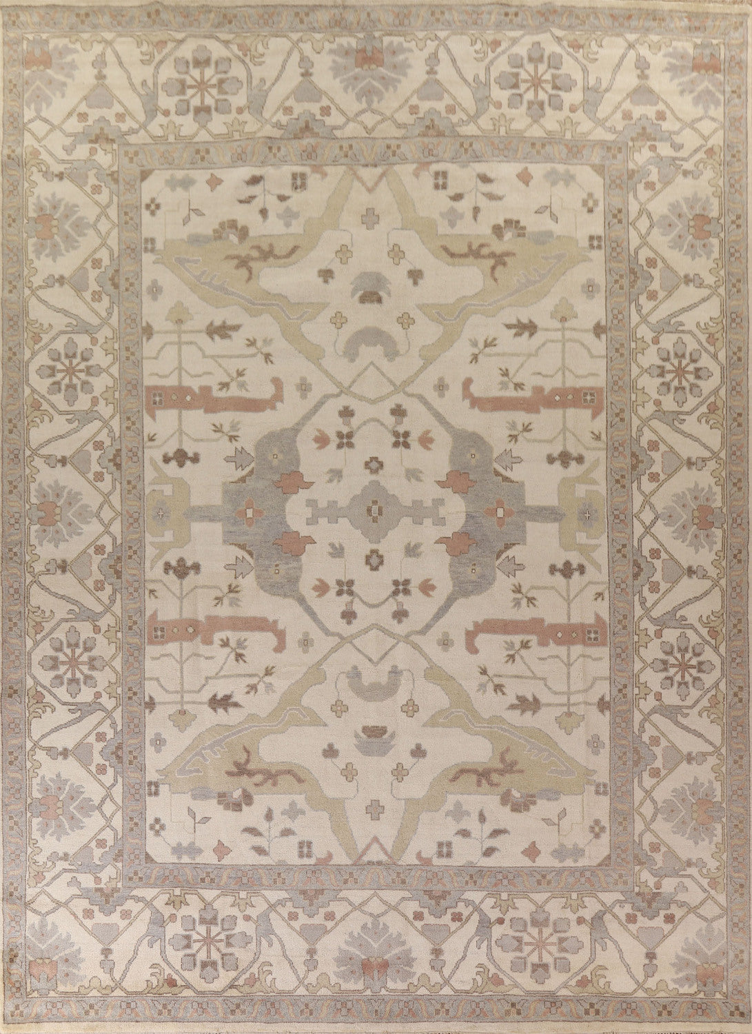 Handmade Oushak Indian Large Rug 12x15